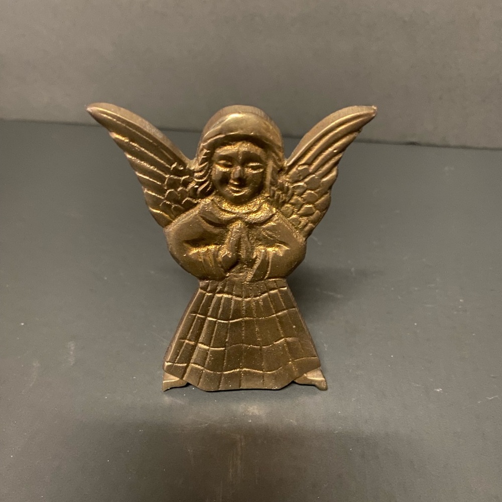 Solid Brass Vintage Angel Candle Holder, Very Rare!